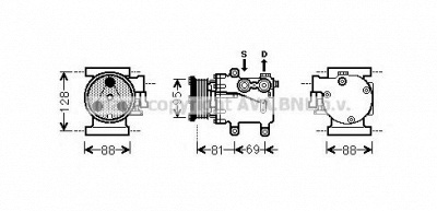 AVA QUALITY COOLING fdk437 -  Компрессор, кондиционер
